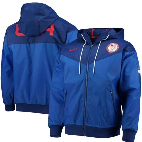 Nike Sportswear Team USA 2020 Olympics Windrunner Jacket CK5813-455 (Blue/Red) - Picture 1 of 3